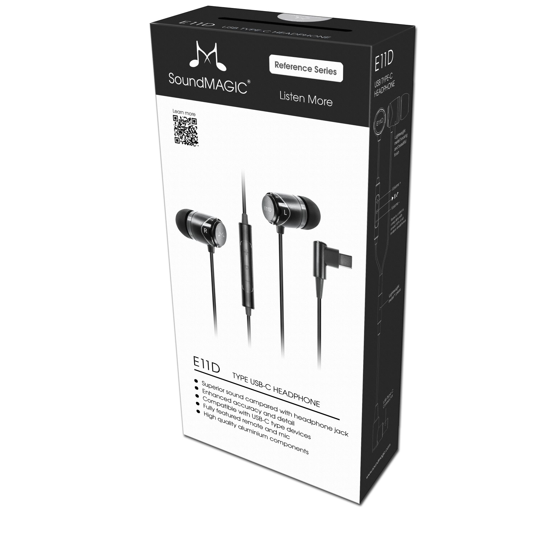 SoundMAGIC E11D - In Ear Isolating USB-C Earphones with Integrated DAC