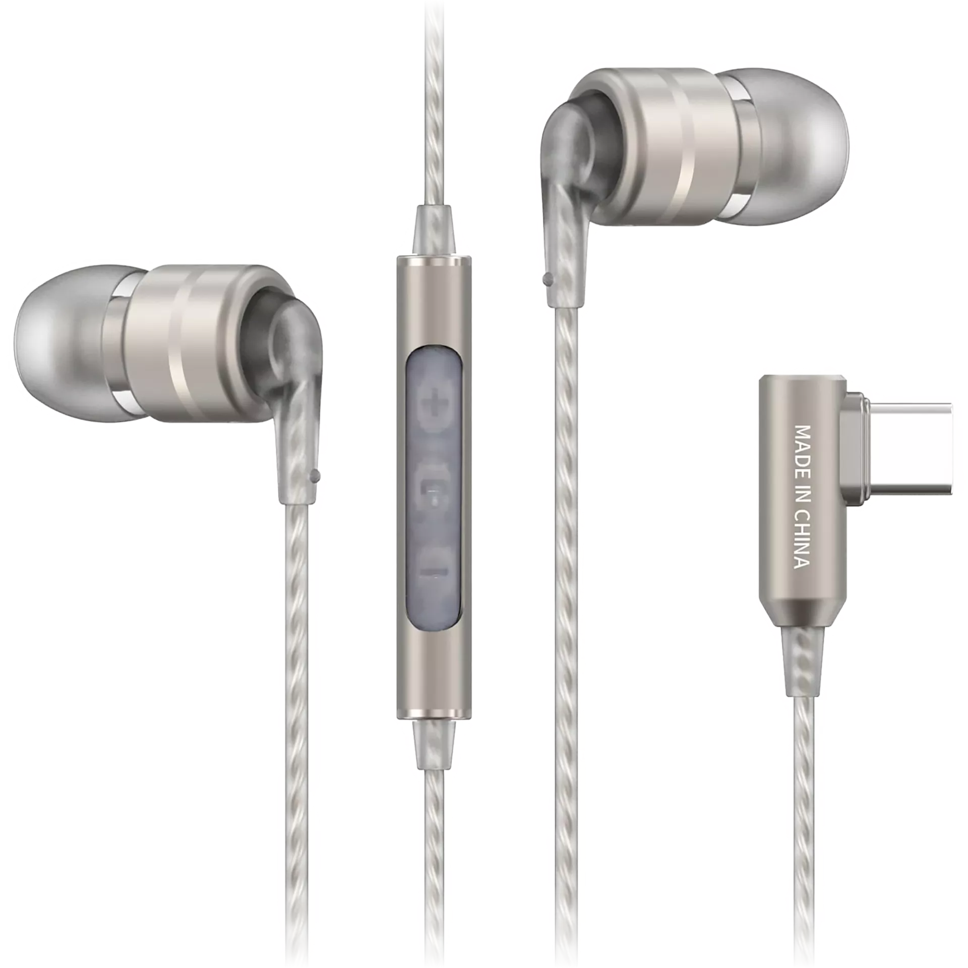 SoundMAGIC E80D - In Ear Isolating USB-C Earphones with Integrated DAC - Silver