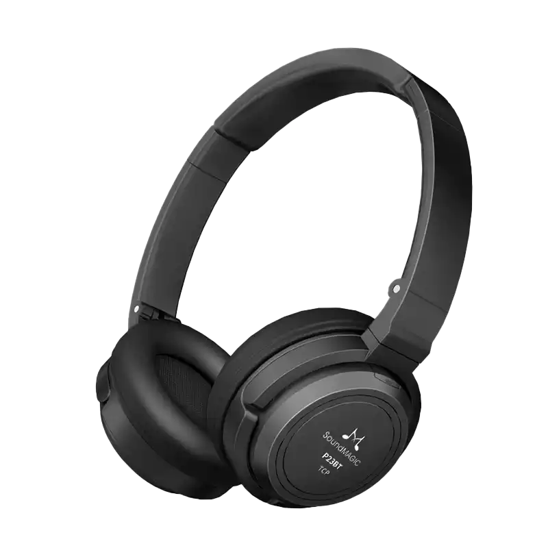 SoundMAGIC P23BT - Portable Wireless Bluetooth Headphones - Black