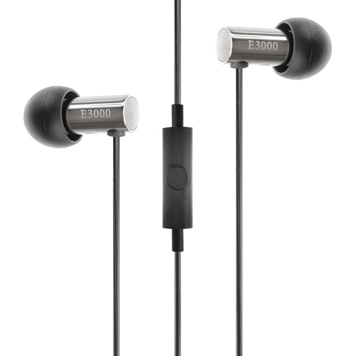 Final E3000C In Ear Isolating Earphones with Smartphone Controls & Mic - Stainless Steel
