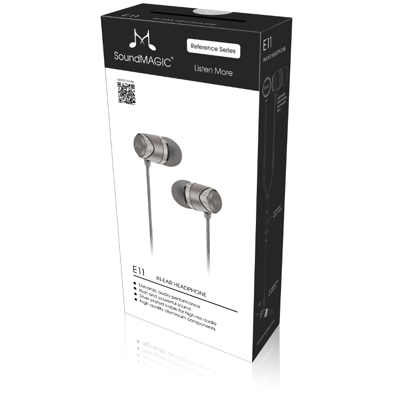 SoundMAGIC E11 In Ear Isolating Earphones - Silver - Refurbished