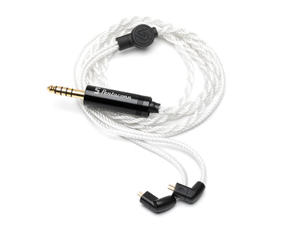 64 Audio 2-Pin Premium 8-Braid Silver IEM Earphone Cable