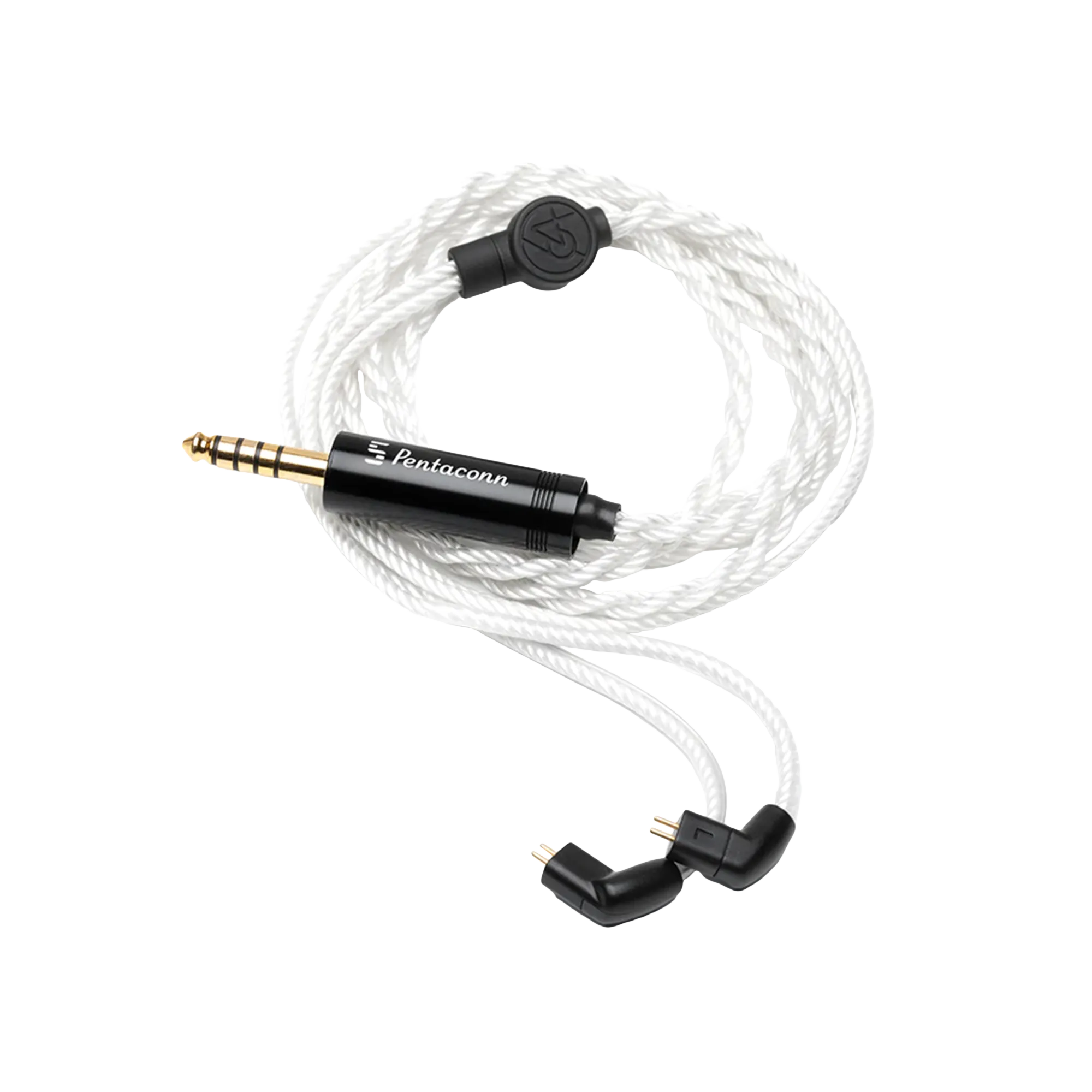64 Audio 2-Pin Premium 8-Braid Silver IEM Earphone Cable