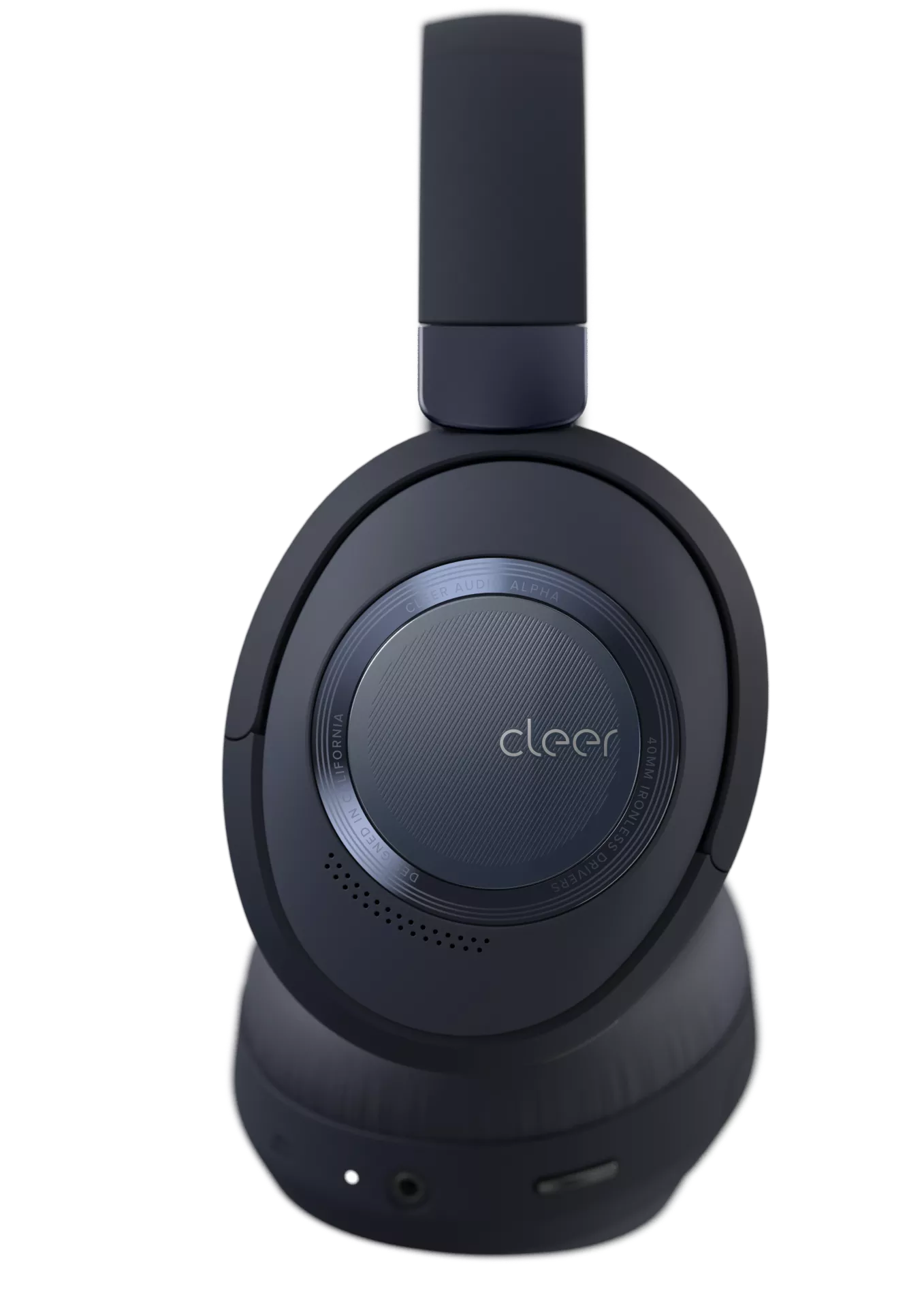 Cleer Alpha - Foldable Active Noise Cancelling Wireless Headphones - Midnight Blue - Refurbished