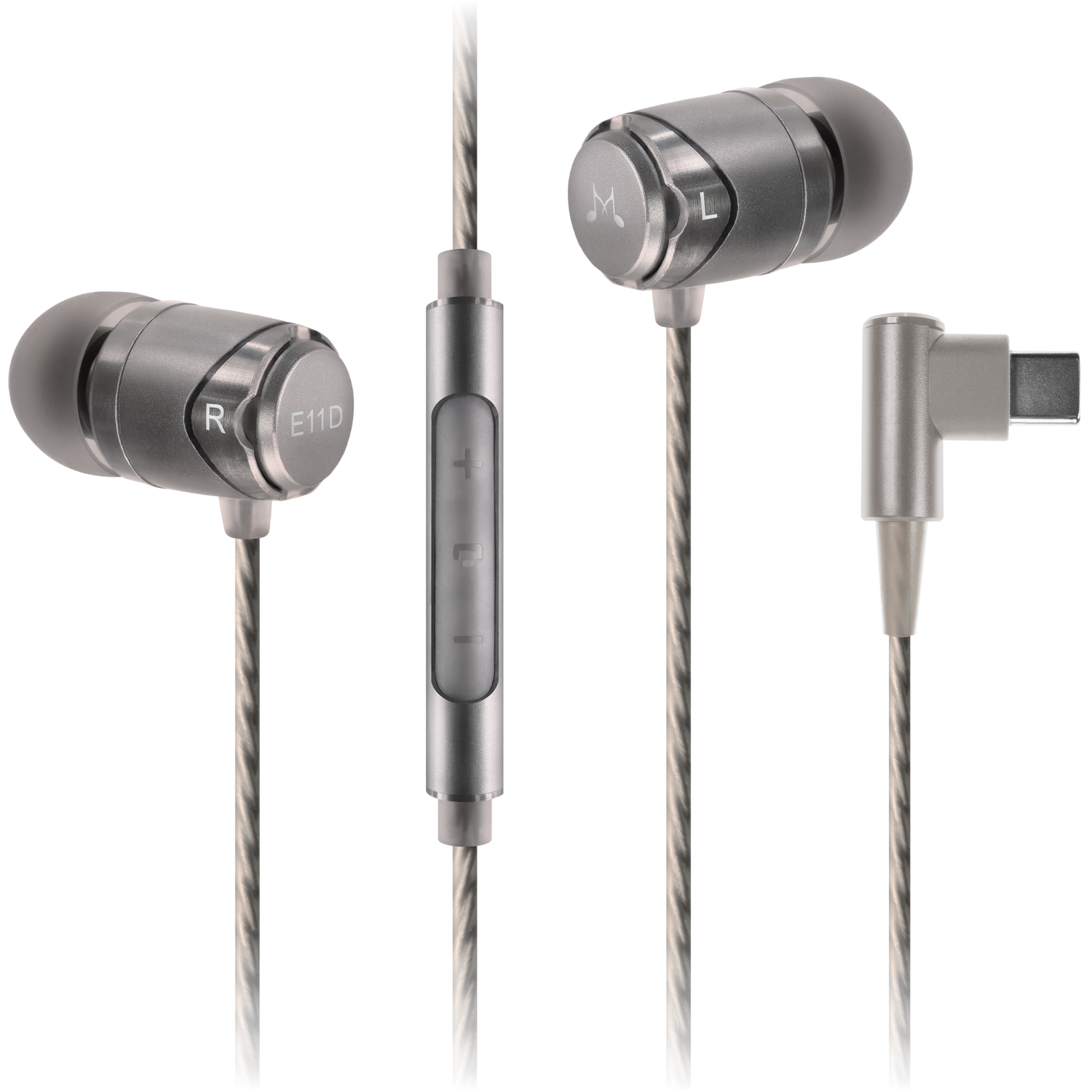 SoundMAGIC E11D - In Ear Isolating USB-C Earphones with Integrated DAC - Silver - Refurbished