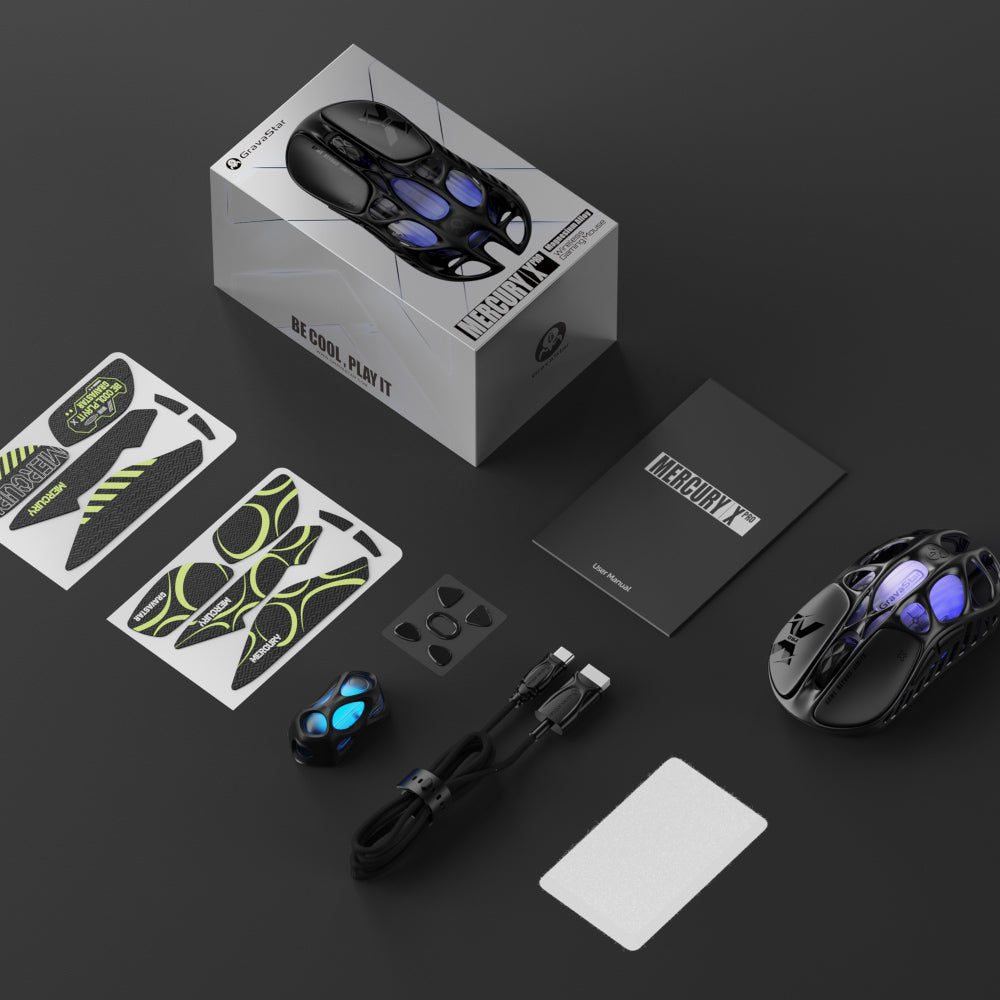 GravaStar Mercury X Pro - 8K Wireless Gaming Mouse with 8K Wireless Dongle