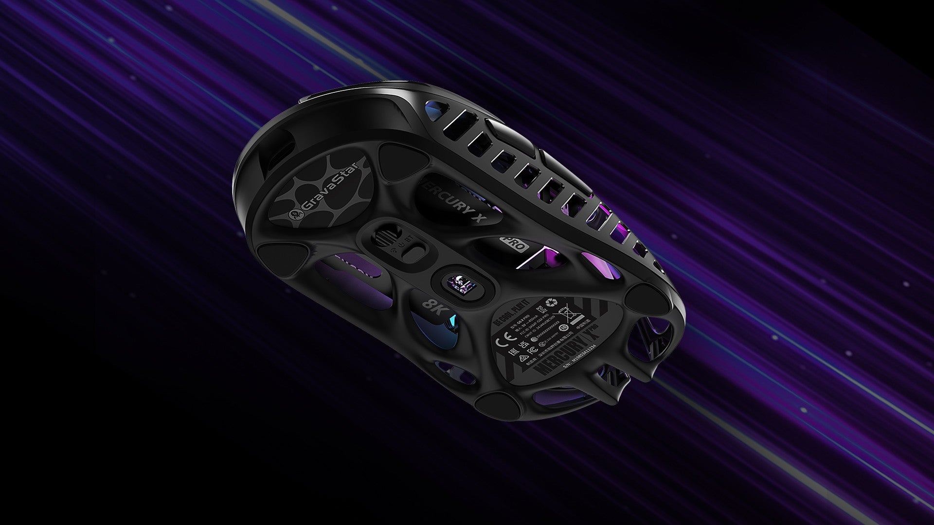 GravaStar Mercury X Pro - 8K Wireless Gaming Mouse with 8K Wireless Do