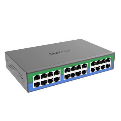 SilentPower LAN iSilencer - Galvanically Isolated Network Conditioner With Surge Protection - 12-In / 12-Out