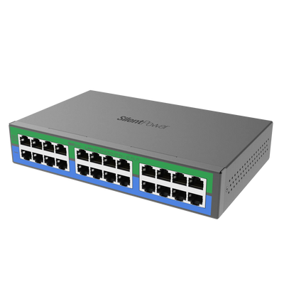 SilentPower LAN iSilencer - Galvanically Isolated Network Conditioner With Surge Protection - 12-In / 12-Out