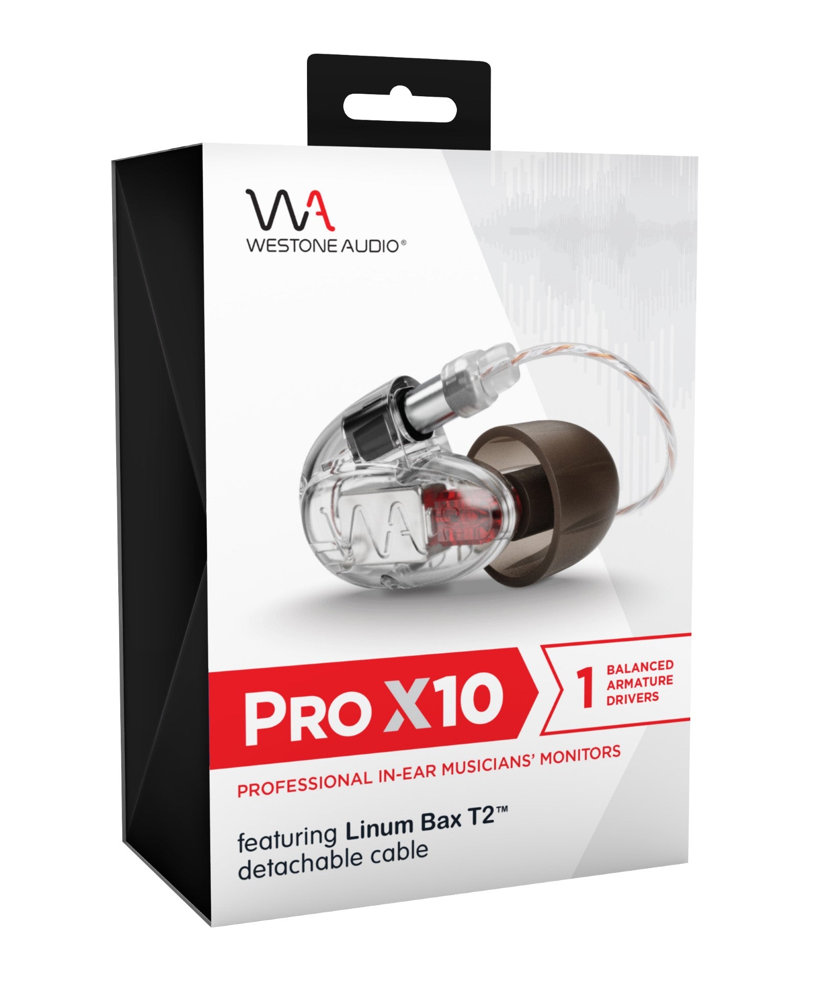 Westone Audio Pro X10 - Professional Single Driver IEM Earphones with Linum BaX T2 Detachable Cable
