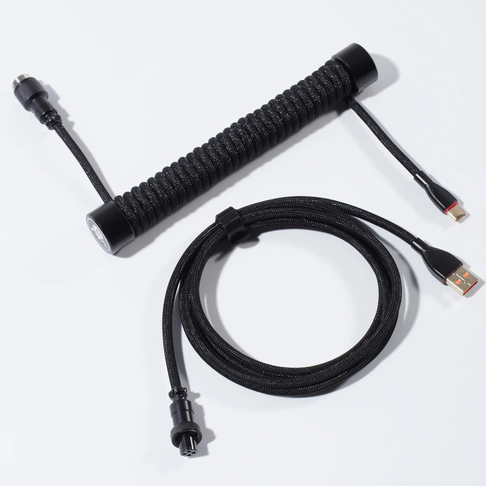 GravaStar Coiled Aviator USB Cable - Black