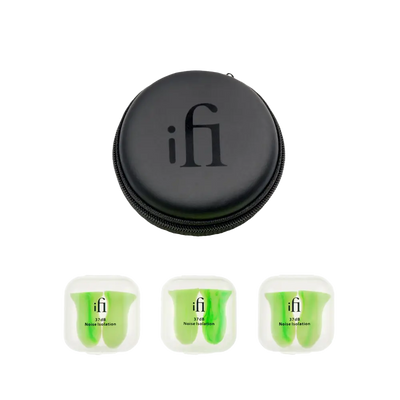iFi Audio Ear Plugs & iPouch - Universal-Fit Hearing Protection - 3 Pairs