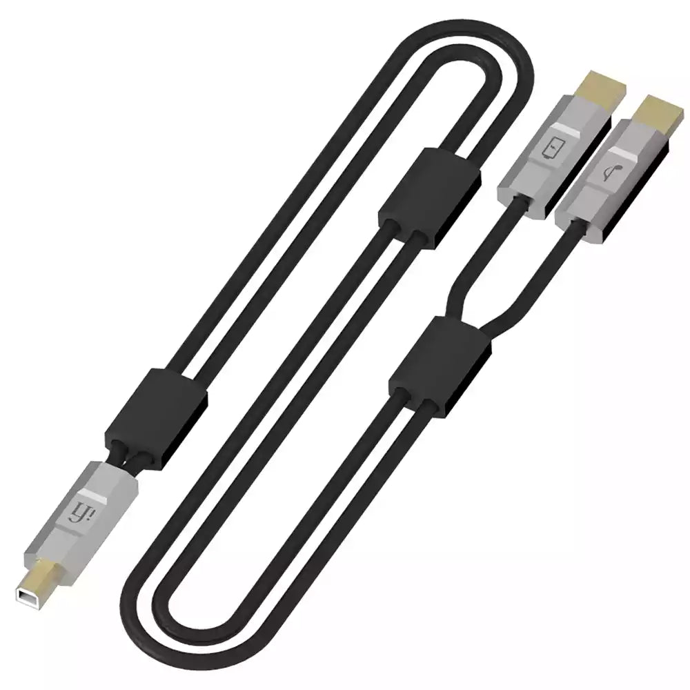 iFi Audio Gemini2.0 - Dual Headed Audiophile USB-B Cable - 0.7m
