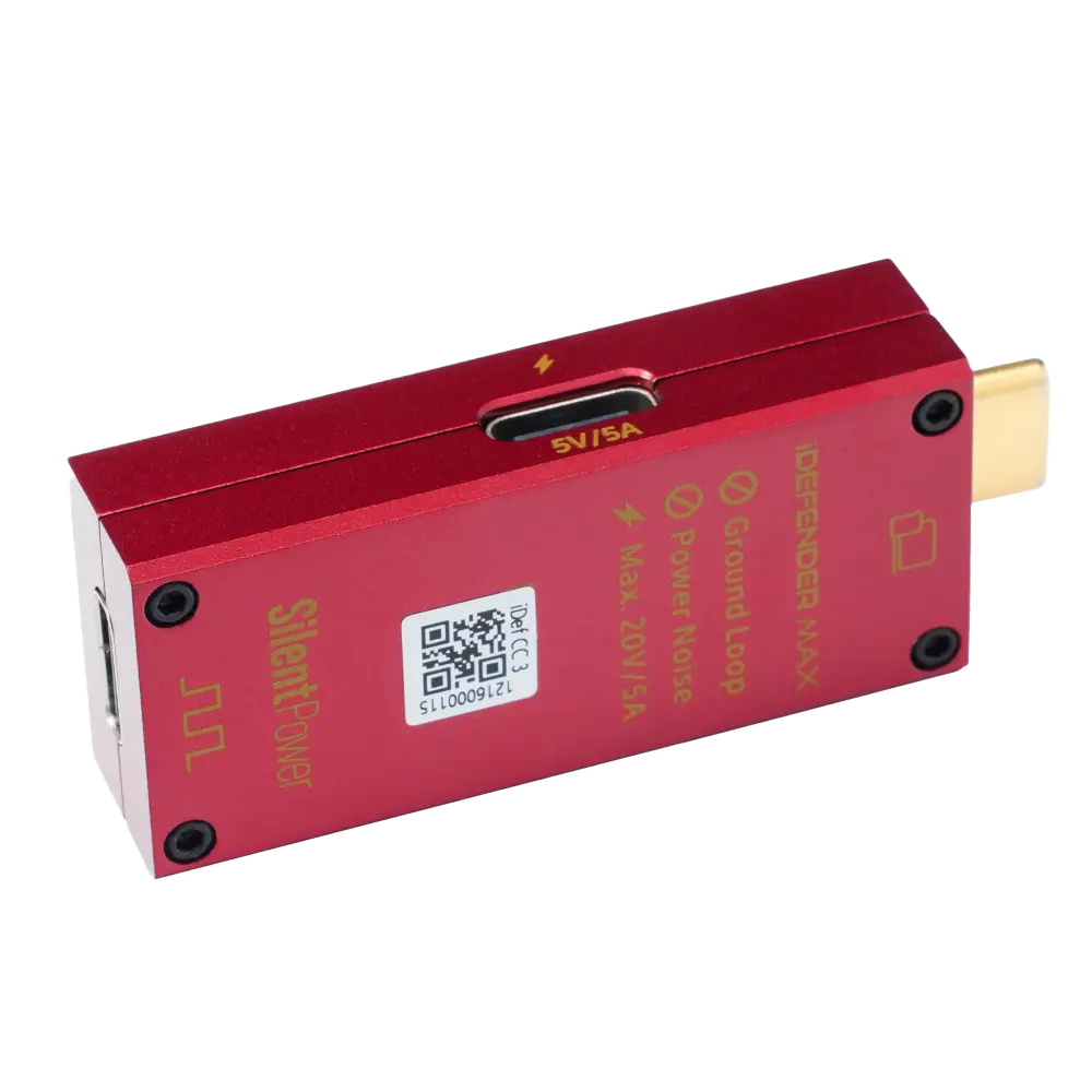 Usb Power Injector Module SilentPower iDefender Max - USB-C Ground Loop Breaker and USB Power In