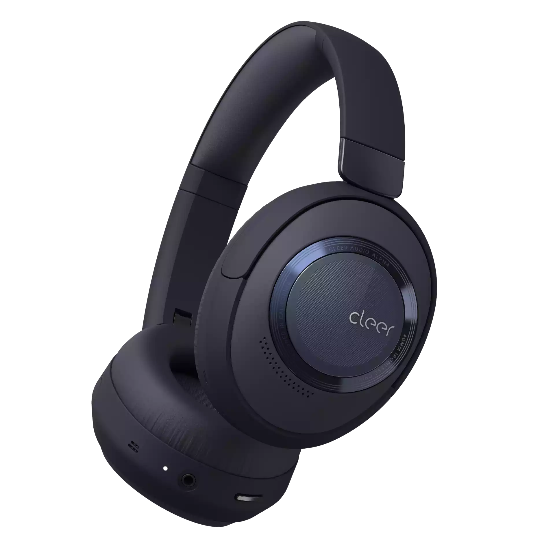 Cleer Alpha Foldable Active Noise Cancelling Wireless Headphones - Midnight Blue - Refurbished