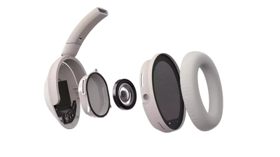 Cleer Alpha Foldable Active Noise Cancelling Wireless Headphones - Stone - Refurbished