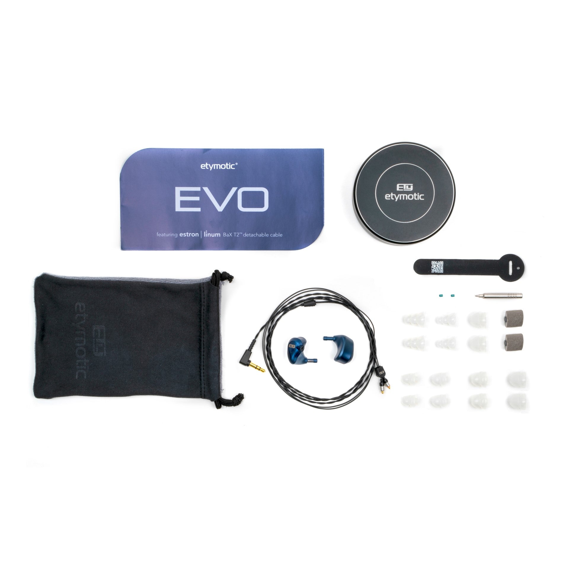 Etymotic ER-Multi3 EVO Triple Driver In Ear Isolating Earphones with Detachable Estron T2 BaX-Cable - Refurbished