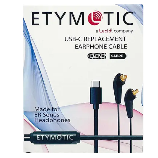 Etymotic ER Series MMCX to USB-C Replacement Earphone Cable with ESS Sabre DAC