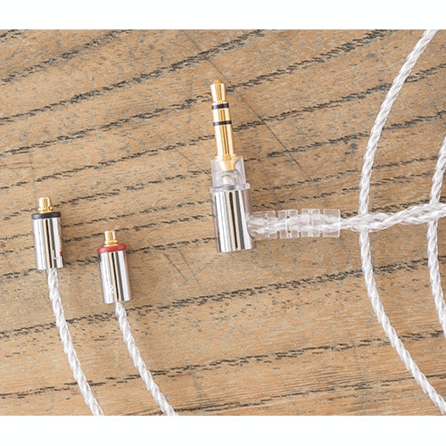 Final C106 Silver MMCX Cable with 3.5mm Angled Plug - 1.2m