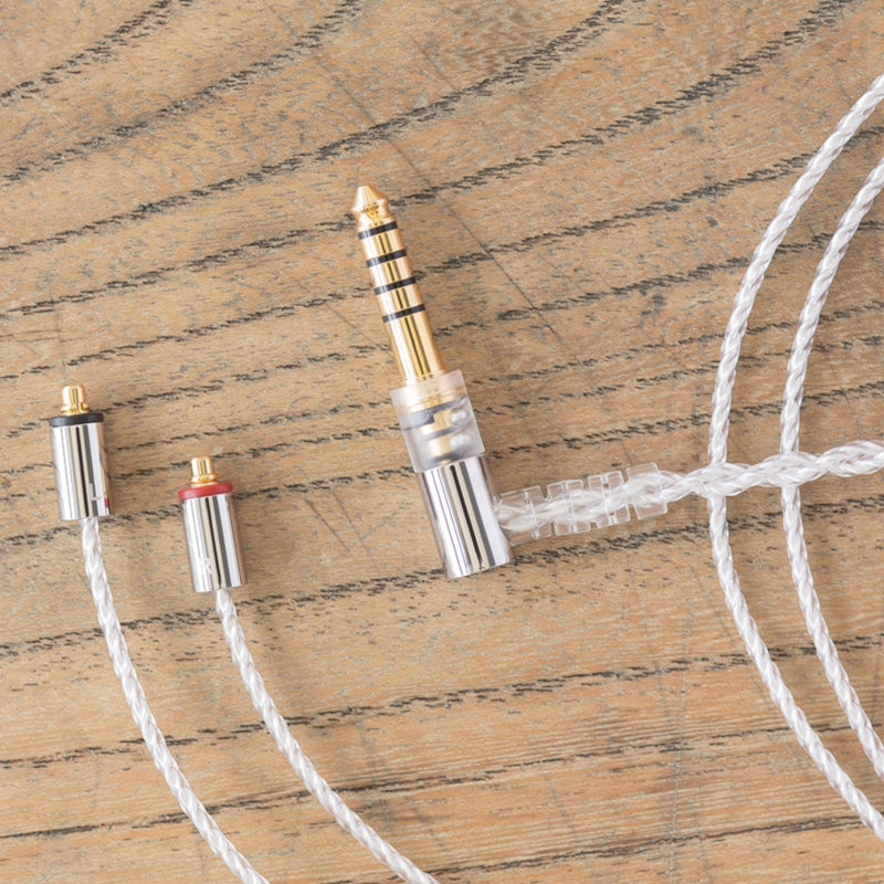 Final C106 Silver MMCX Cable with 4.4mm Angled Plug - 1.2m