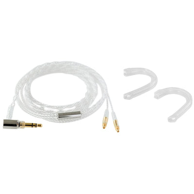 Final C81 Silver Cable with Straight MMCX - Angled 3.5mm Plug and Ear Hooks - 1.2m