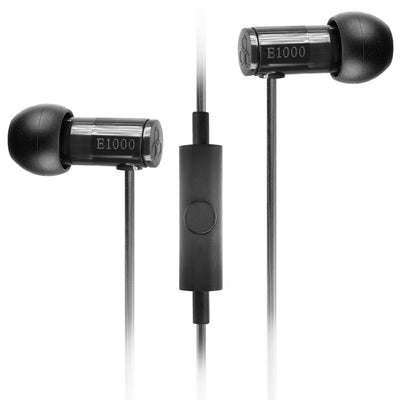 Final E1000C In Ear Isolating Earphones with Smartphone Controls &amp; Mic - Black - Refurbished