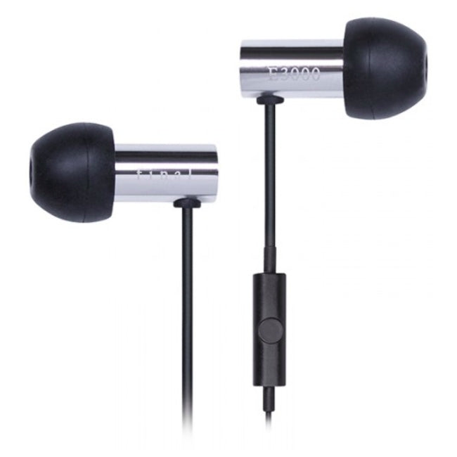 Final E3000C In Ear Isolating Earphones with Controls & Mic - Stainless Steel - Refurbished